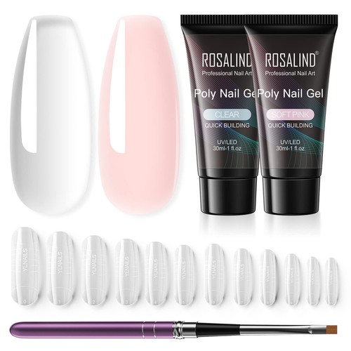 Poly nail gel kit rosa - gel,
